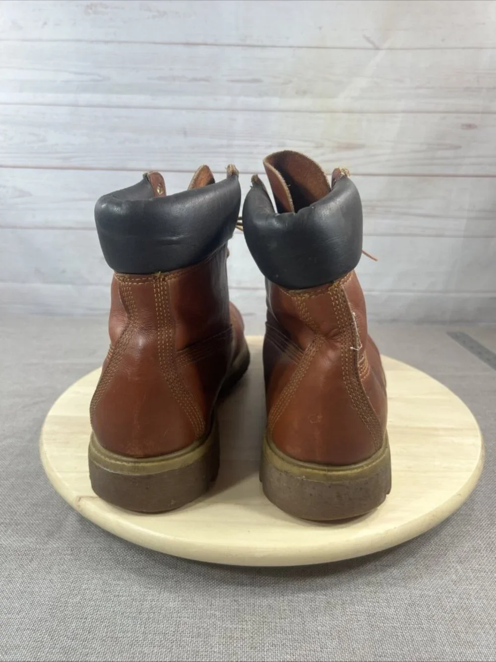 Timberland Premium Waterproof Boots Brown Leather Men’s Size 12 M Lace up USA